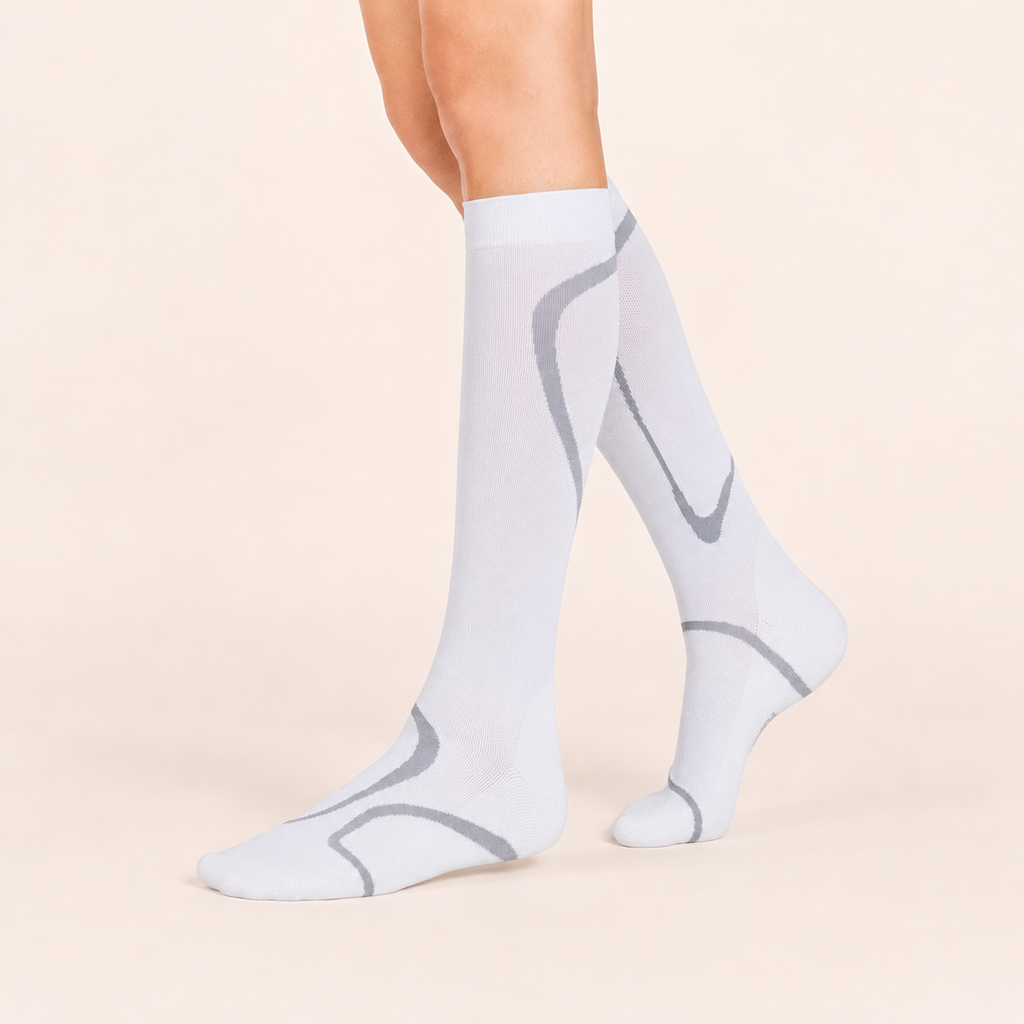Meia Sigvaris Performance, 20-30 mmHg, Cor: Branco