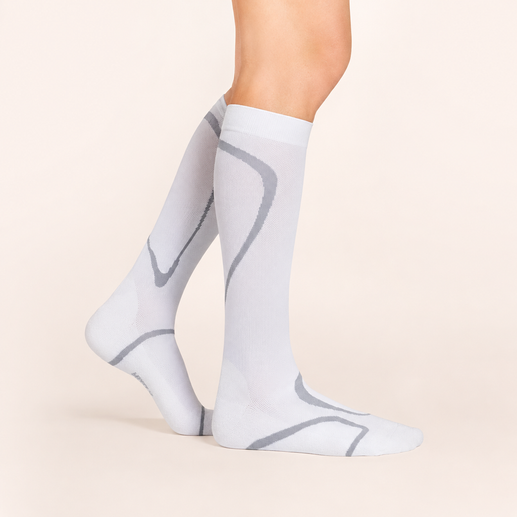 Meia Sigvaris Performance, 20-30 mmHg, Cor: Branco