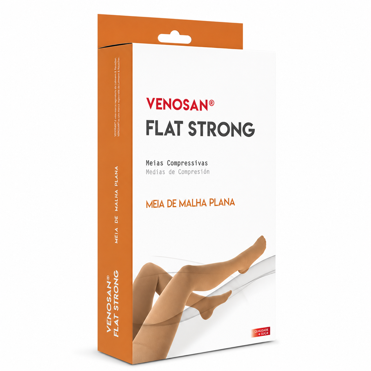 Meia Venosan Flat Strong, 30-40 mmHg, Malha Plana, 3/4 Panturrilha