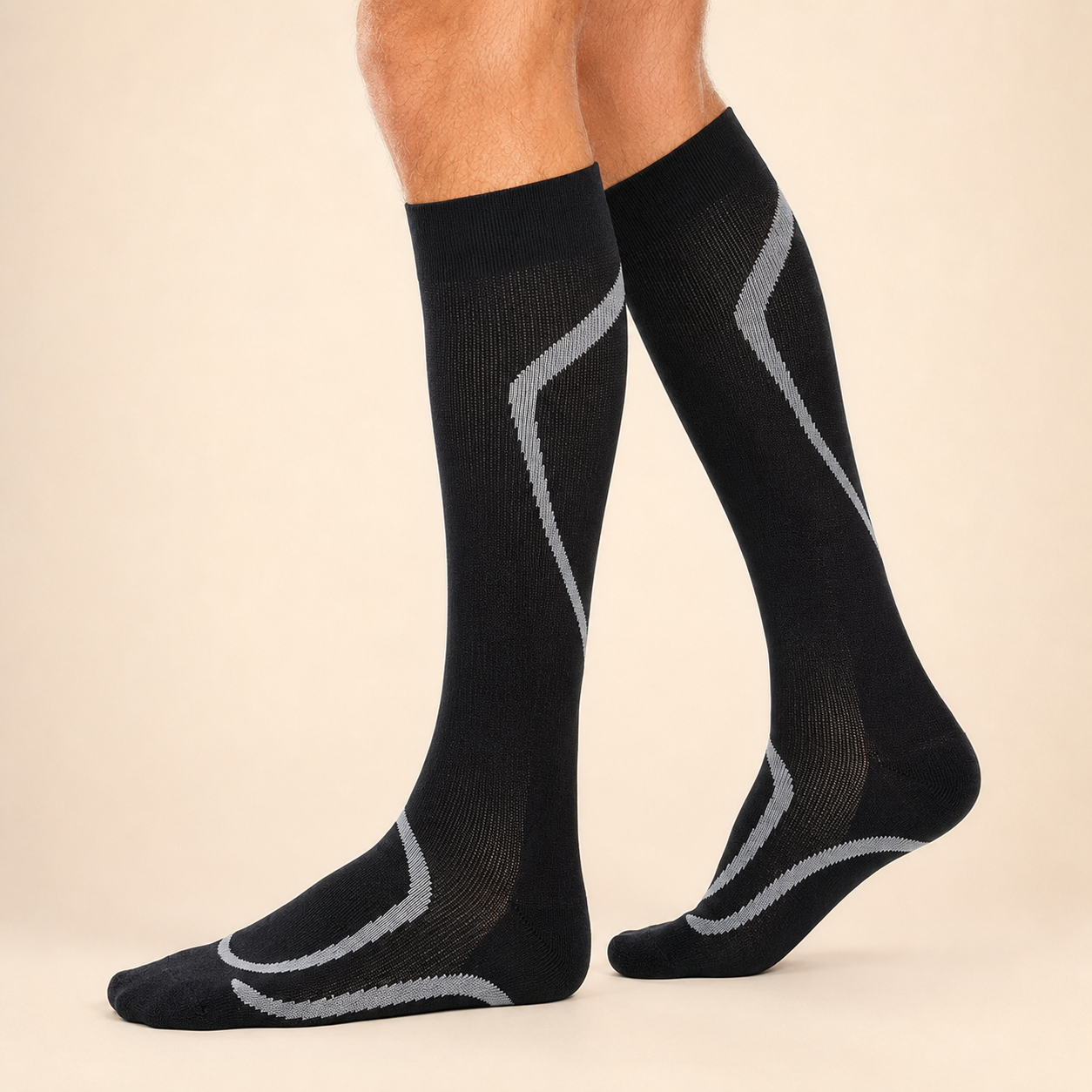 Meia Sigvaris Performance, 20-30 mmHg, Cor: Preto