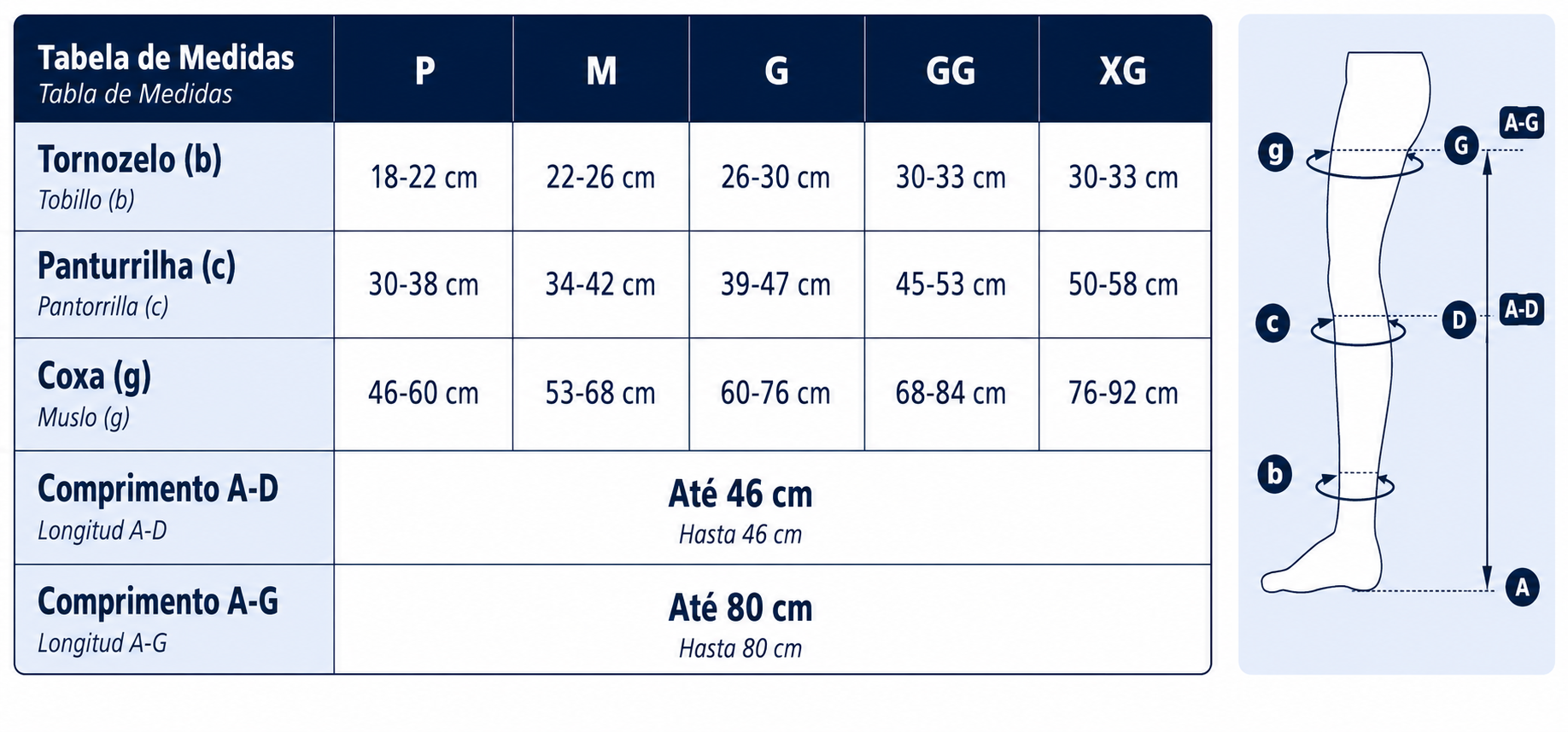 Meia Antitrombo Sigvaris 18-23 mmHg, 3/4 Panturrilha