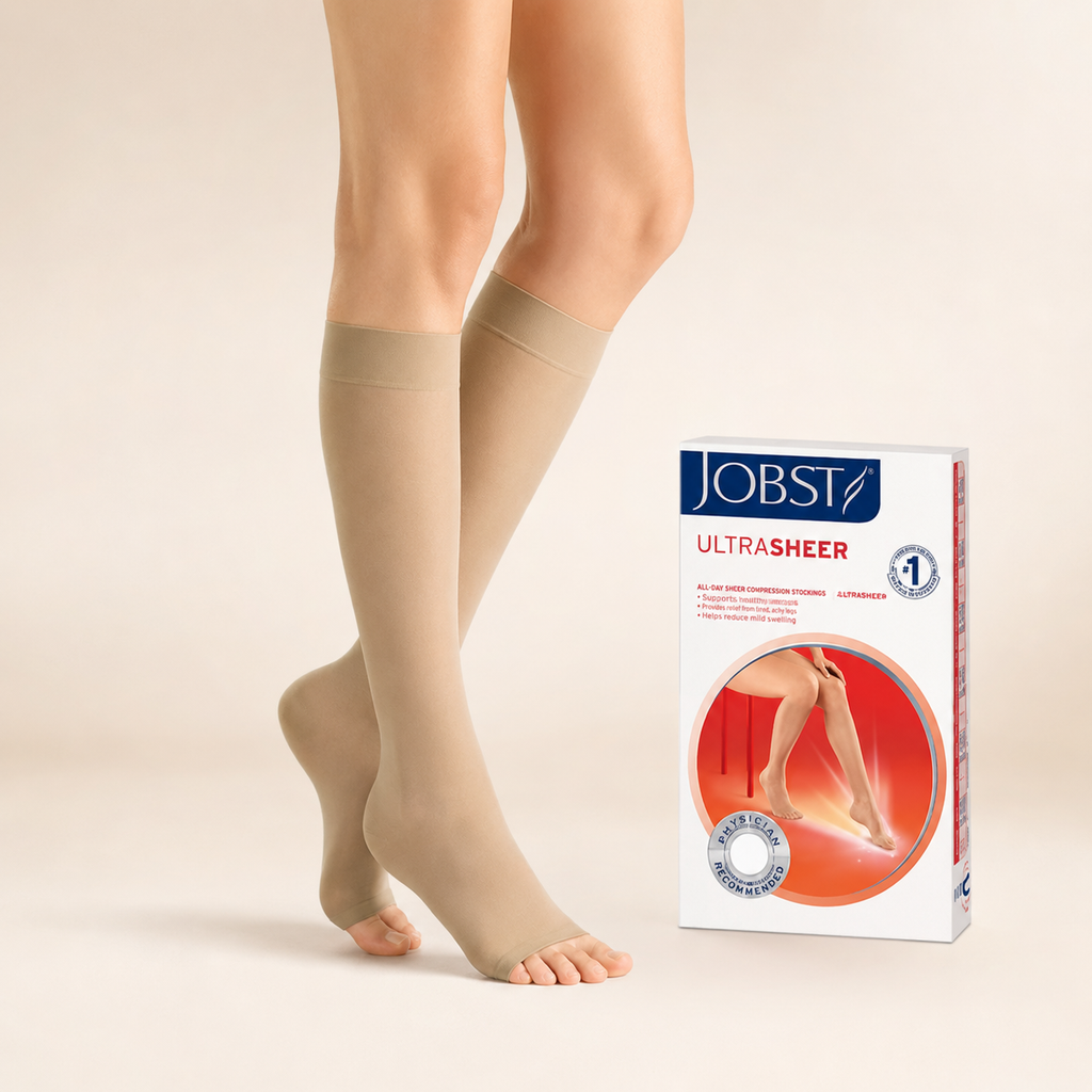 Meia Jobst UltraSheer, 15-20 mmHg, 3/4 Panturrilha