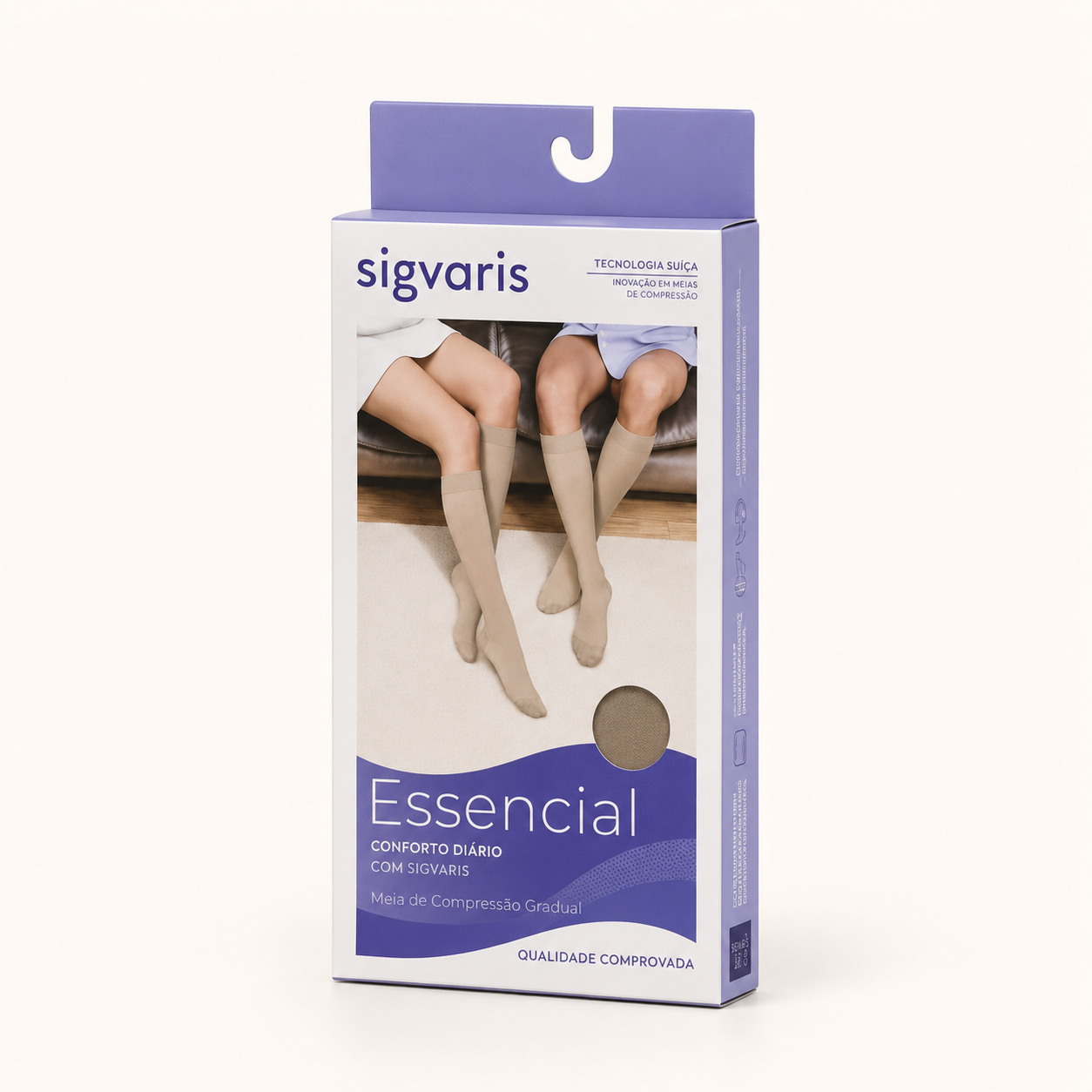 Meia Sigvaris Select Comfort, 15-20 mmHg, 7/8 Meia Coxa
