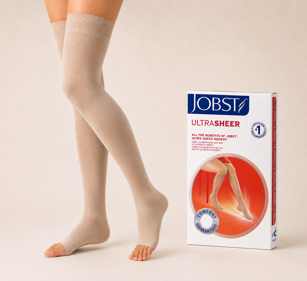 Meia Jobst UltraSheer, 15-20 mmHg, 7/8 Meia Coxa