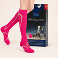 Meia Sigvaris Performance, 20-30 mmHg, 3/4, Rosa