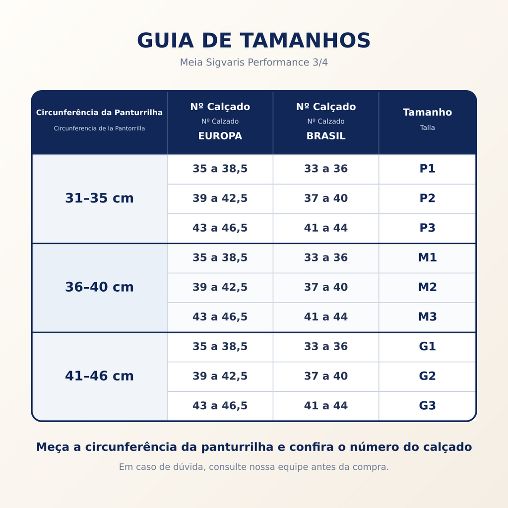 Meia Sigvaris Performance, 20-30 mmHg, Cor: Preto